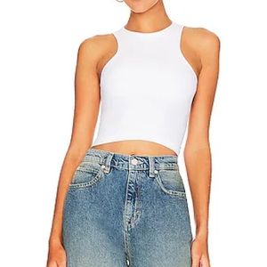 Karina Grimaldi white crop top